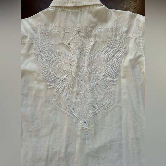 VITORIOUS White Short Sleeve Men's Shirt SIZE L - Picture 7 of 7